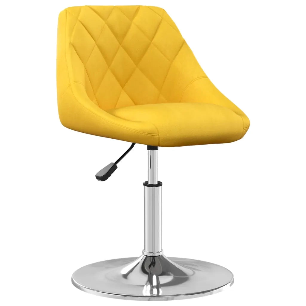Sedie da pranzo Girevoli 4 pz Giallo Senape in Velluto 3088765