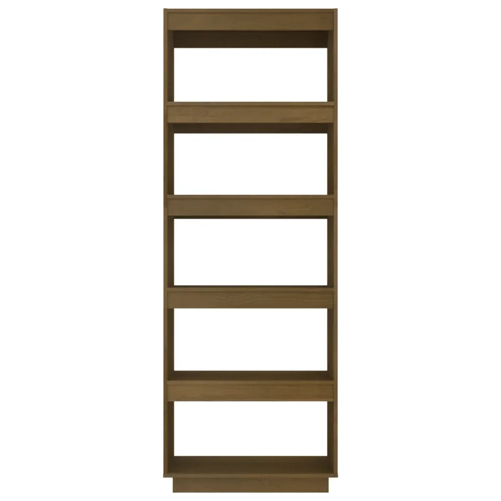Libreria Divisorio-Scaffale per Libri-Mobile di Stoccaggio Ambra 60x35x167 cm in Massello di Pino