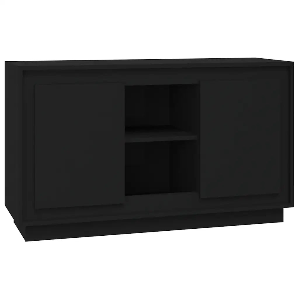 Credenza Nera 102x35x60 cm in Legno Multistrato 831878