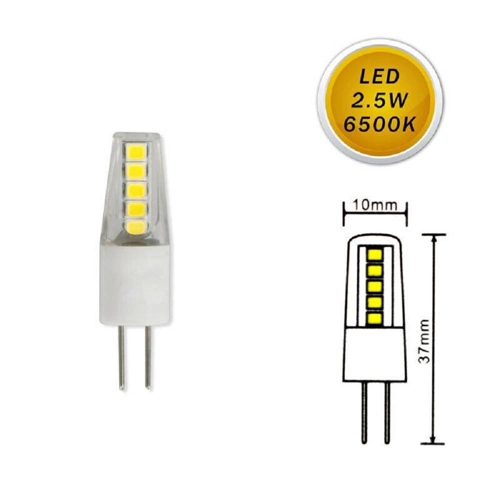 Trade Shop - Lampadina Led Smd G4 2 W 12v Luce Fredda 6500k Calda 3000k Naturale 4000k G4-06 - -bianco Freddo      -