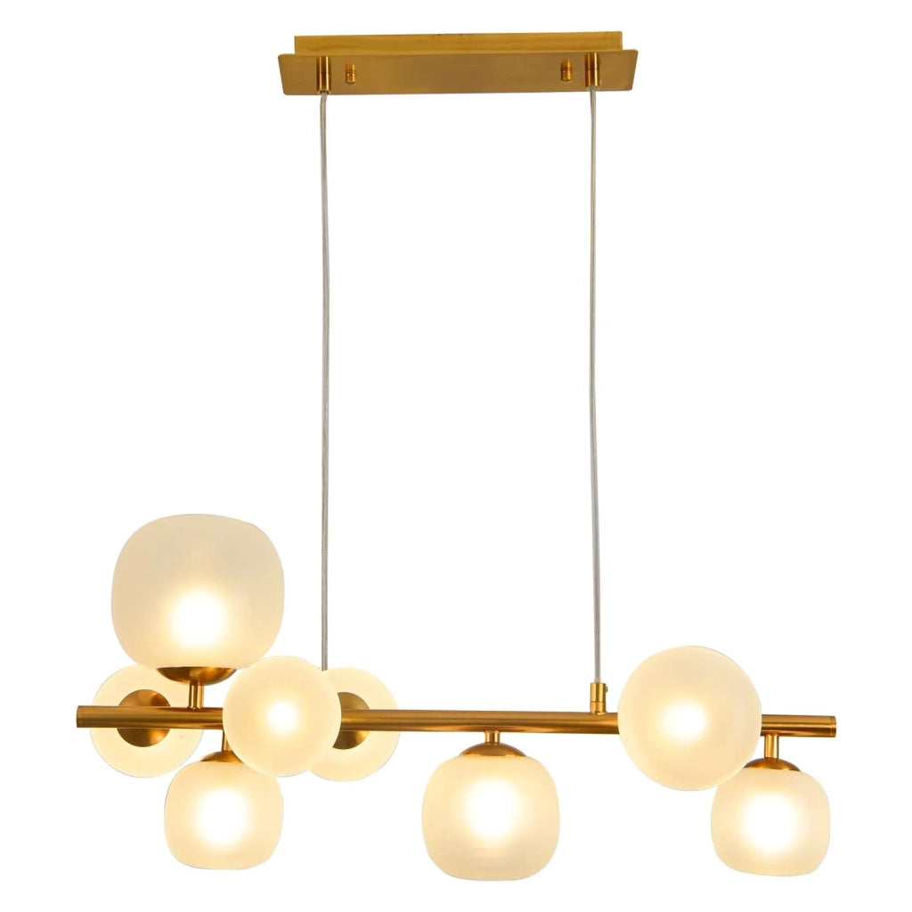 LÚZETE - LAMPADA DA SOFFITTO 8 LUCI PARALUMI BIANCO OPALE NICOLETTA