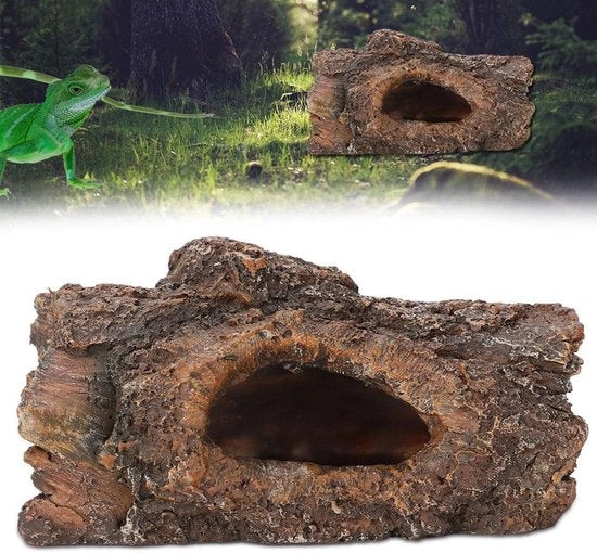 Nascondigli naturali per piccoli rettili, tartarughe e anfibi - grotte in resina ideali per rettili