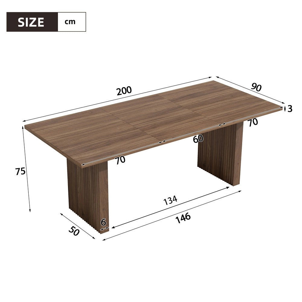 Tavolo da Pranzo Allungabile 140/200x90 cm ¨C Xylo ¨C Noce, Rettangolare, 6-8 Persone