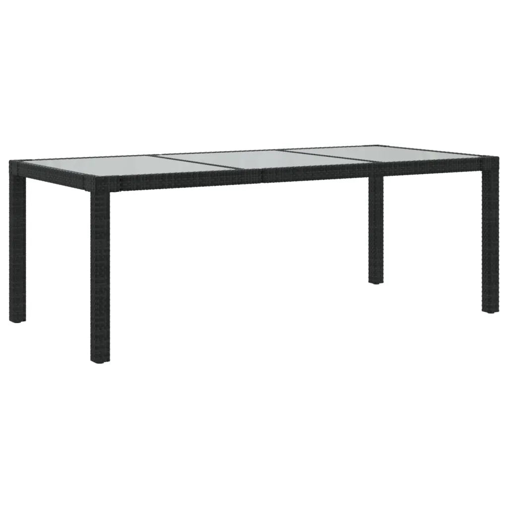 Set Mobili da Giardino 7 pz con Cuscini in Polyrattan Nero cod mxl 38552