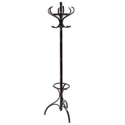 Perchero de pie de madera negro nogal 31x44x179hcm