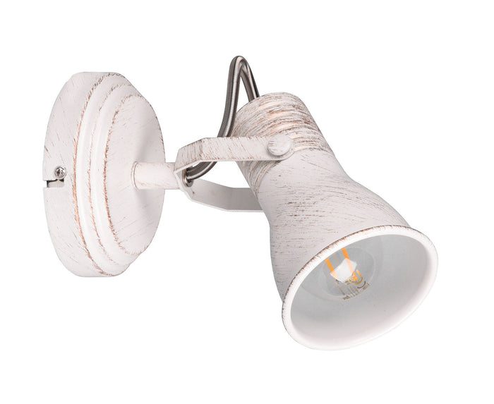 Applique da Interno Attacco E14 in Metallo Bianco antico