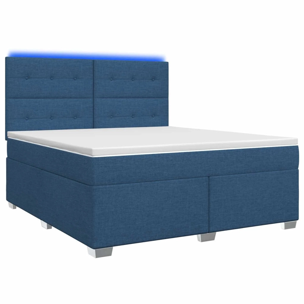 Letto box spring con materasso Blu 180 x 200 cm Tessuto 3454935