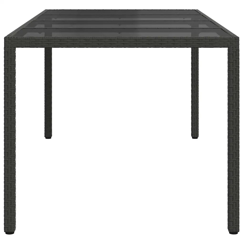 Tavolo da Giardino Nero 190 x 90 x 75 cm polyrattan 362547