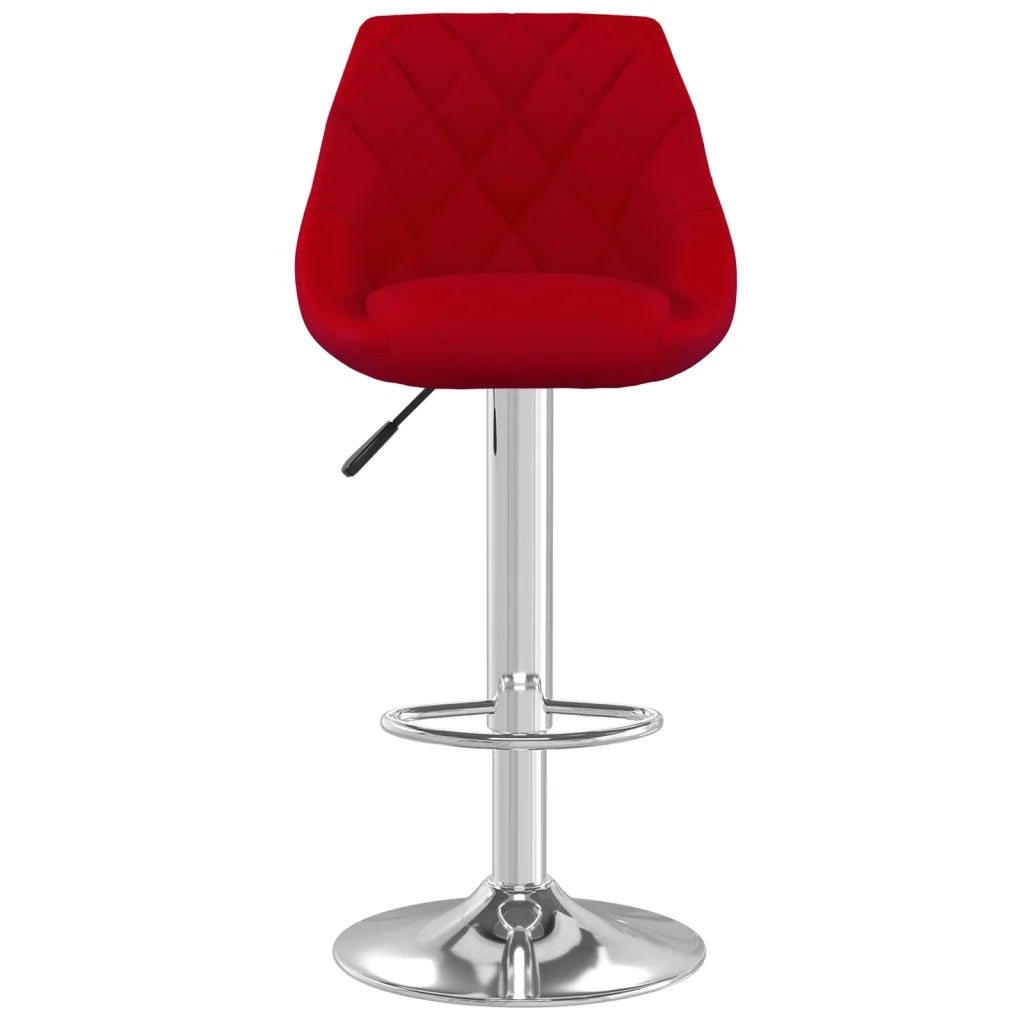 Sgabello da Bar Rosso Vino in Velluto 335300