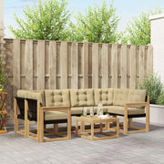 Set di divani da esterno 7 pz Bianco e Beige 3389255