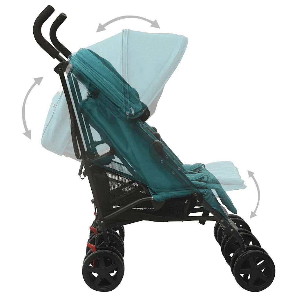 Passeggino Gemellare Verde in Acciaio CFW6434788