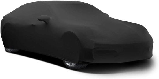 Autoafdekking indoor stretchstof stofbescherming elastische afdekking per auto in garage ombra autotentona fino a 46 m-49 m nero