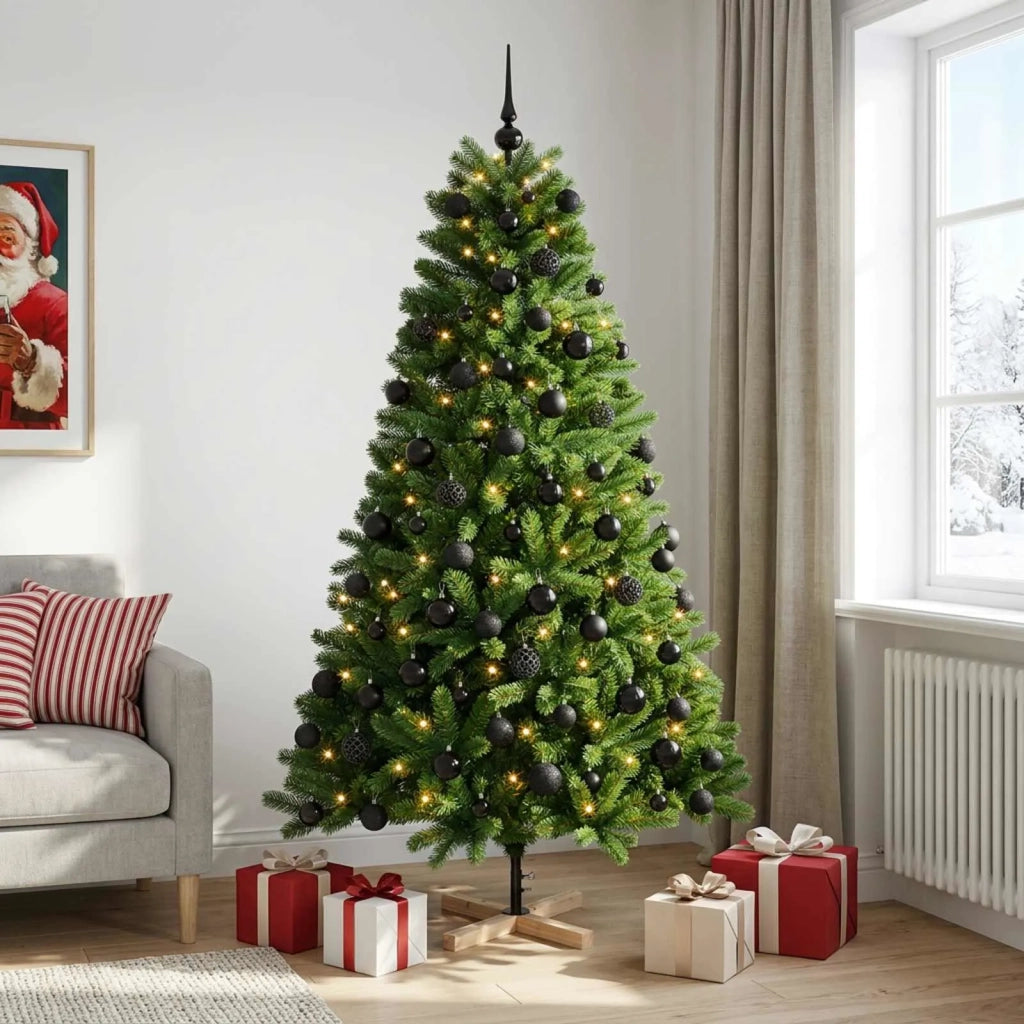 Albero di Natale artificiale con palline 180 cm 300 LED 3461412