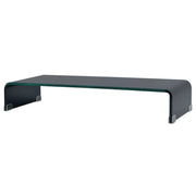 Mobile TV credenza design pratico supporto per monitor 70 cm vetro nero 2502230