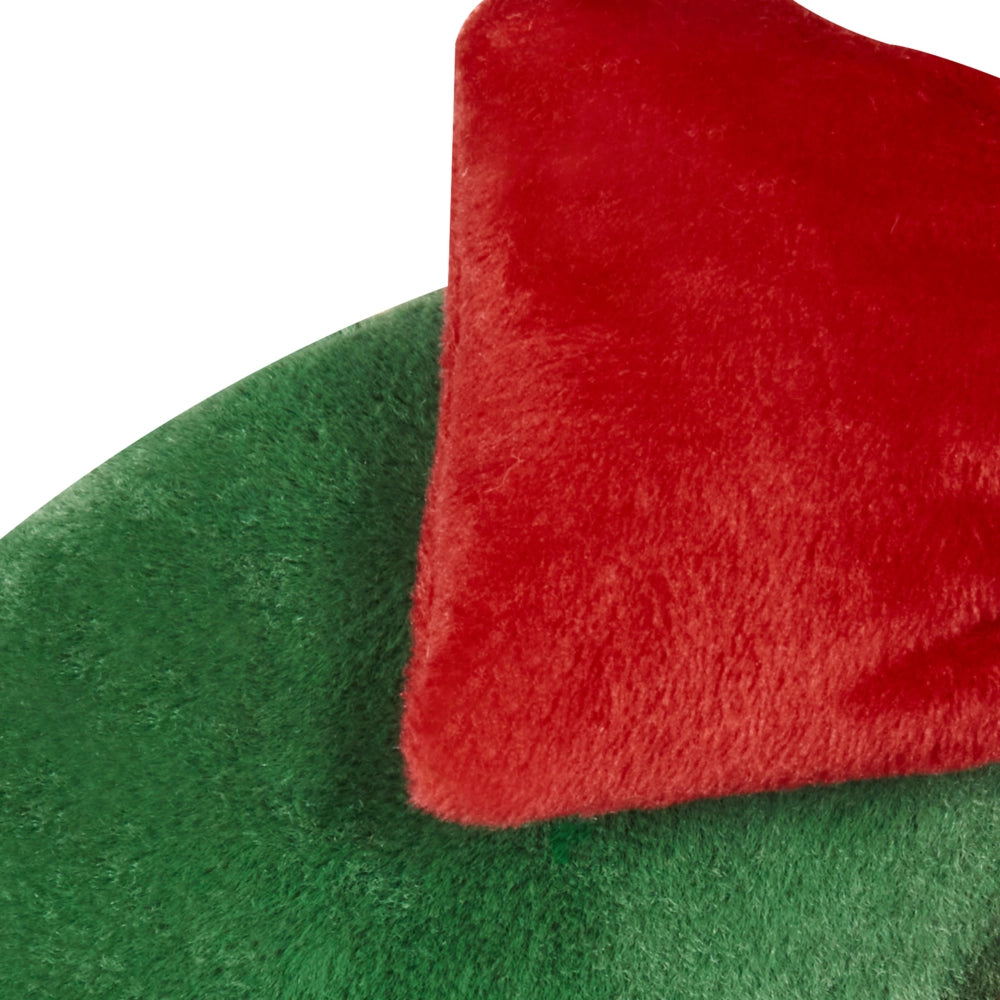 Set di 2 cuscini decorativi verdi in tessuto rotondo da 45 cm Motivo natalizio Ghirlanda Accessorio decorativo