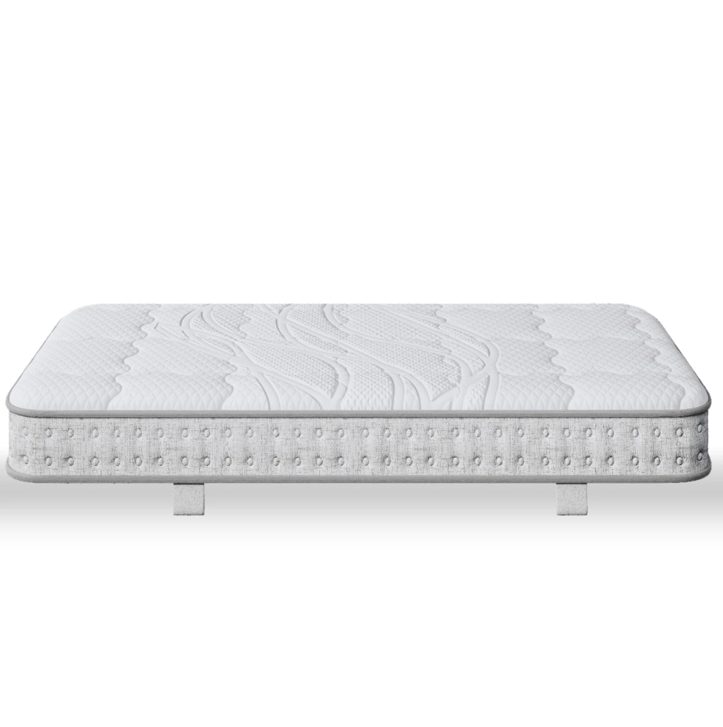 Materasso ibrido 7 zone 90x190 cm H3 in schiuma fredda e molle insacchettate; bianco