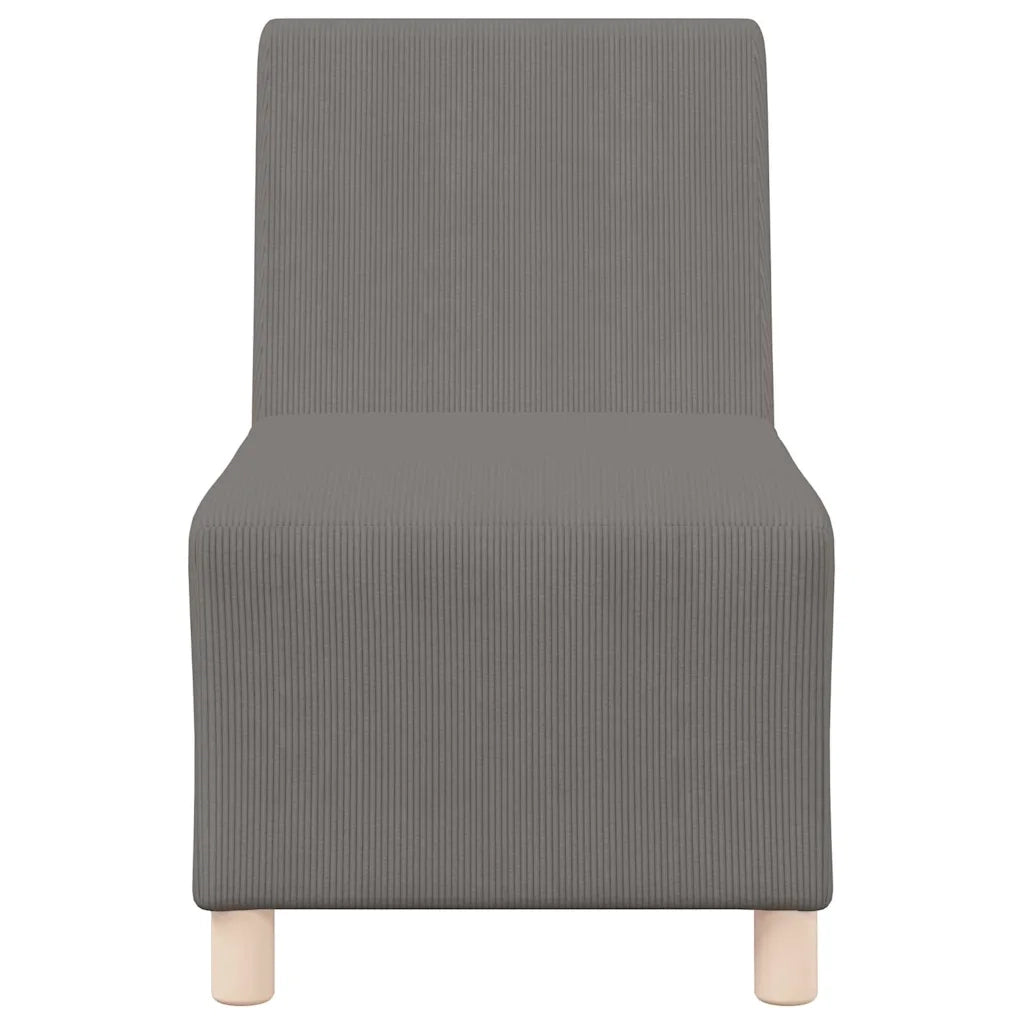 Divano Modulare Senza Braccioli 3 pz-Sofa Modulare-Divanetto Grigio chiaro 600237