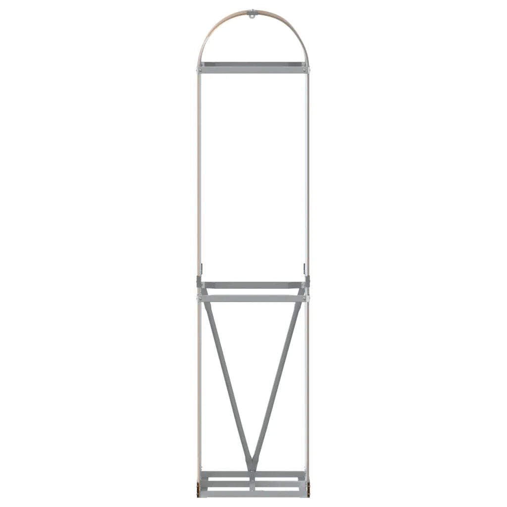 Portaceppi Effetto Legno 40x45x170 cm in Acciaio Zincato 364578