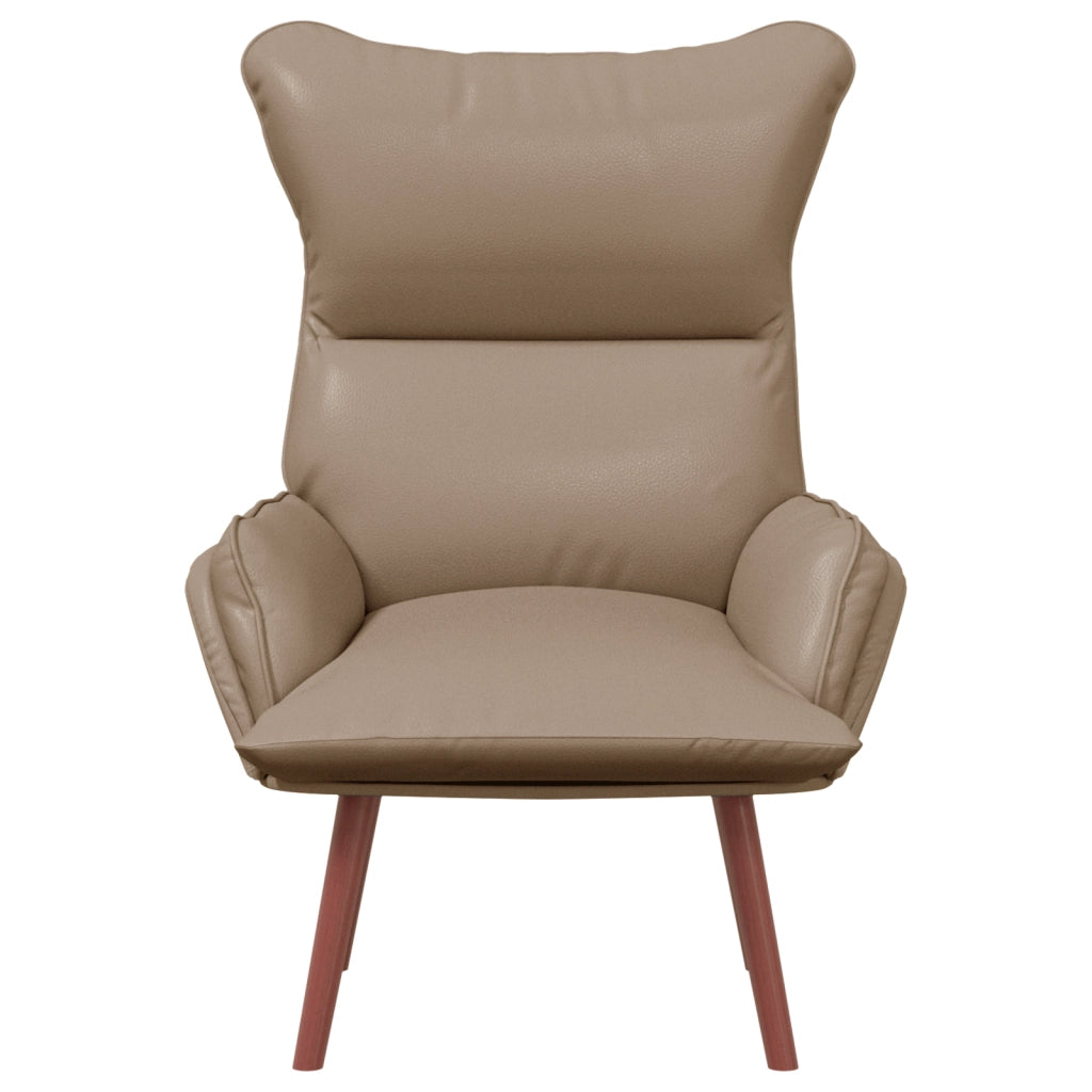 Poltrona Rilassante in Pelle Sintetica Cappuccino