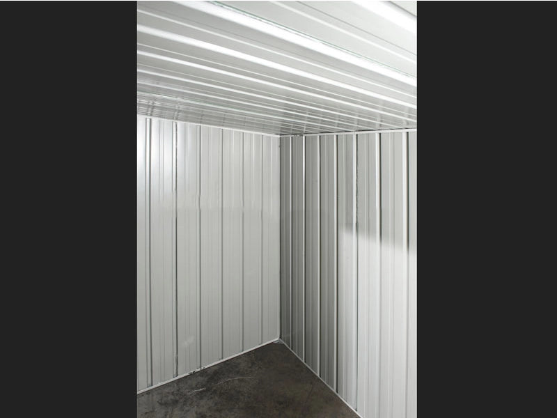 Casetta deposito lamiera Box in Acciaio Zincato 345x186cm x h1.92m - 98KG - 6.42mq - BIANCO