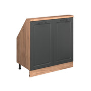 Mobile sottotetto Rion Antracite rustico/Rovere dorato con 2 porte Vicco