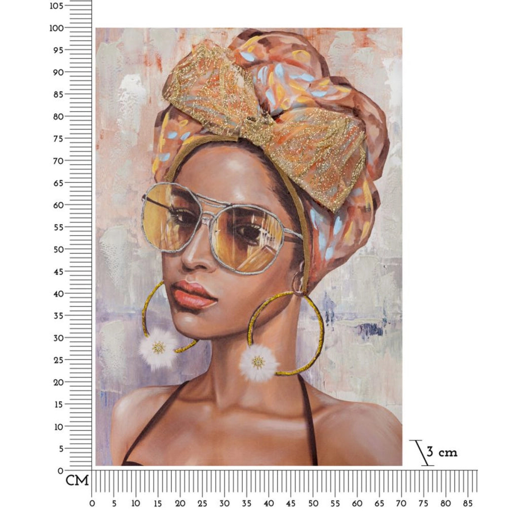 Stampa su Tela Brasile 1, Multicolore, Legno, 70x3x100 cm