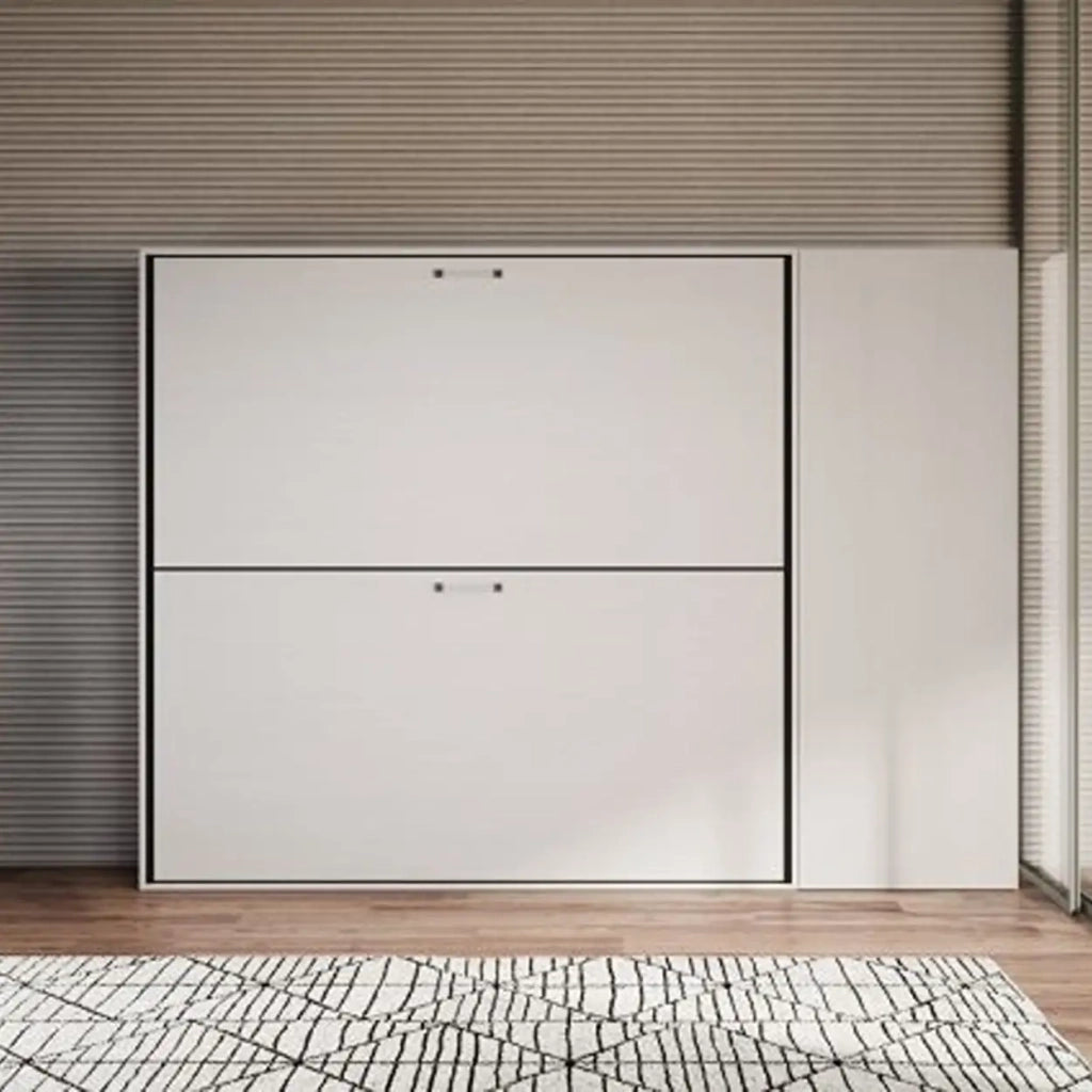 Letto doppio a scomparsa Kando comp.L bianco frassino