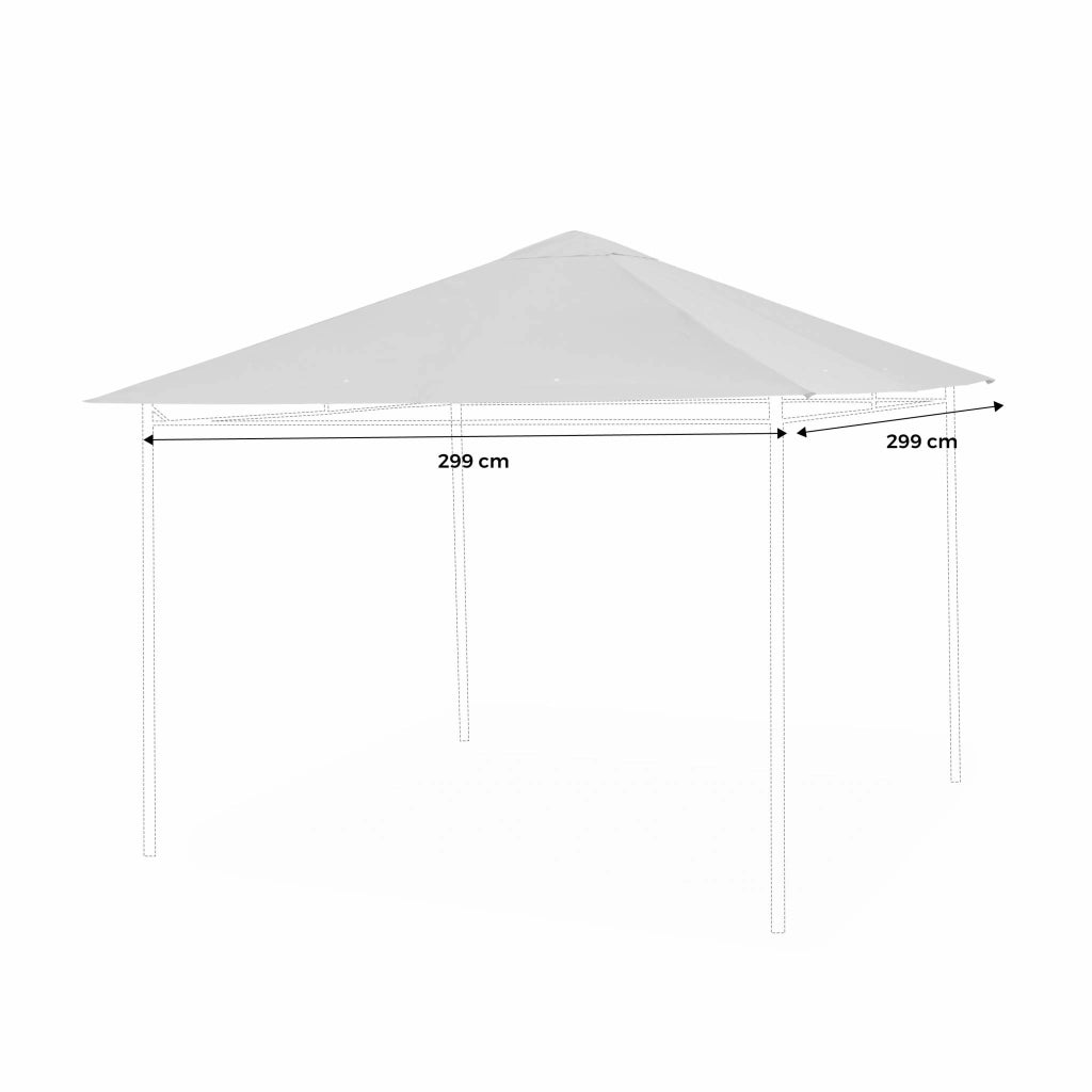 Copertura per pergola 3x3m, grigio