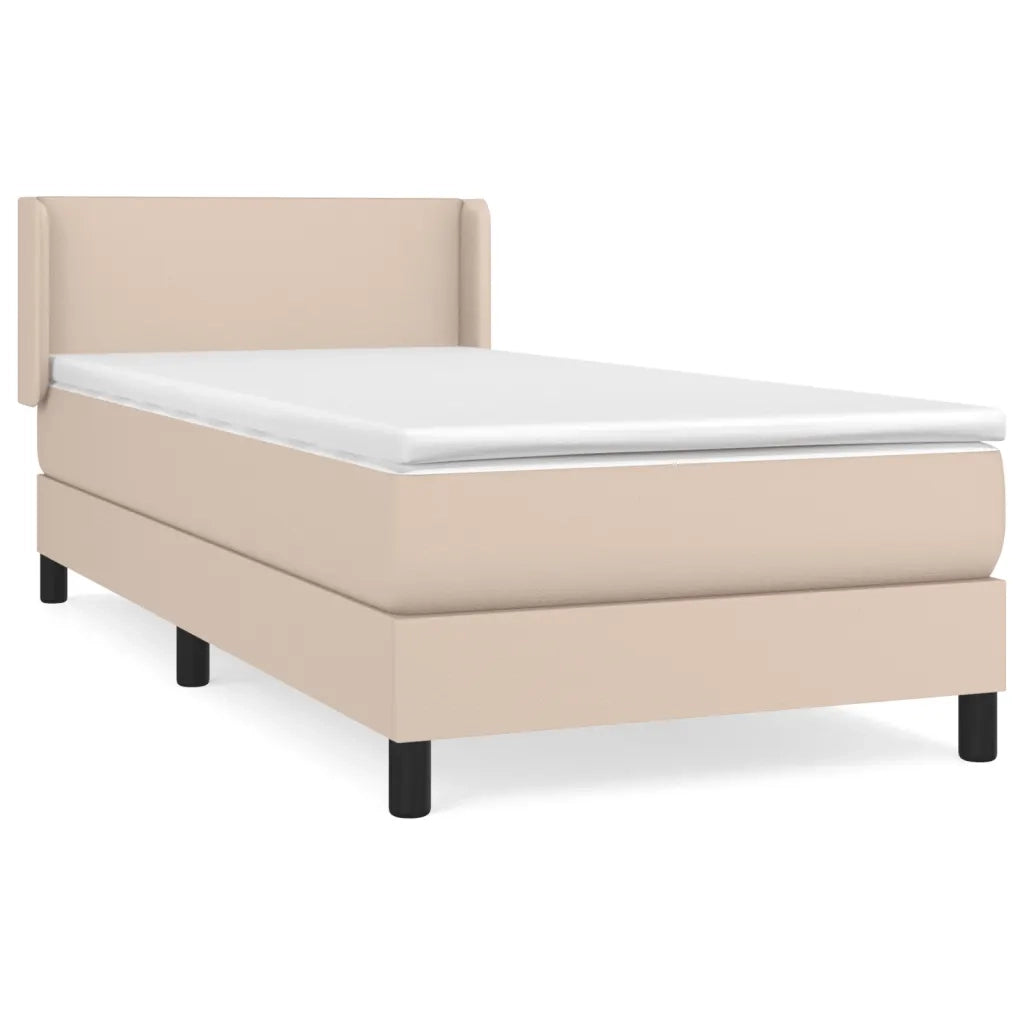 Giroletto a Molle con Materasso Cappuccino 90x190 cm Similpelle 3130636