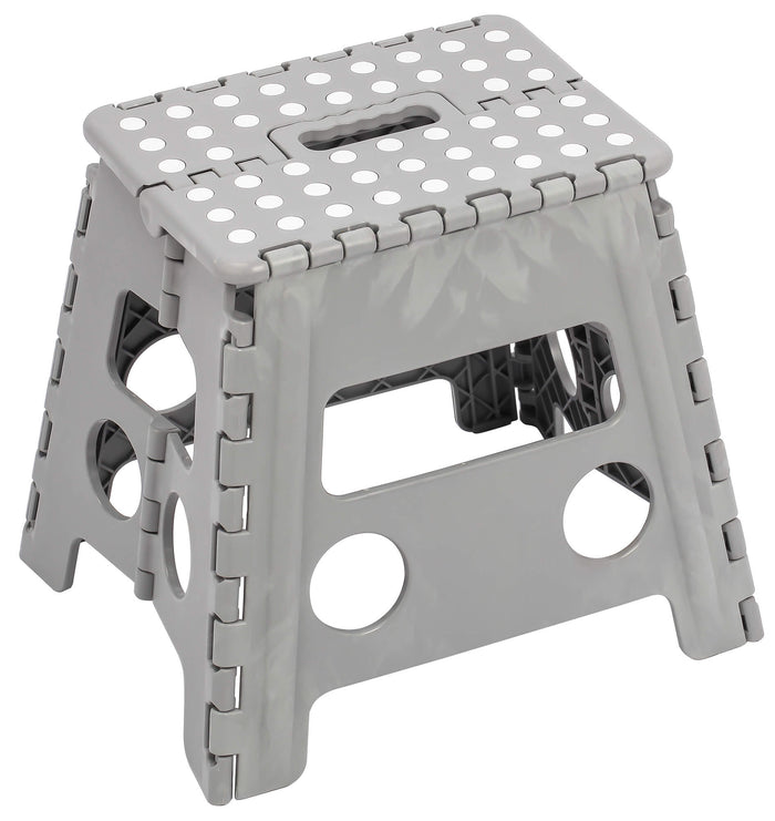 Sgabello Pieghevole 30x32x22 cm in Polipropilene Grigio