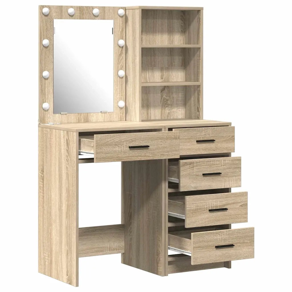 Tavolo da Trucco con cassetto 2 pcs Marrone 50 x 41 x 135 cm 3334202