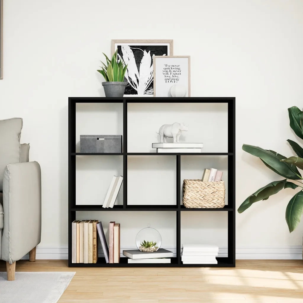 Libreria Divisorio Nera 102x29x103,5 cm in Truciolato 858049