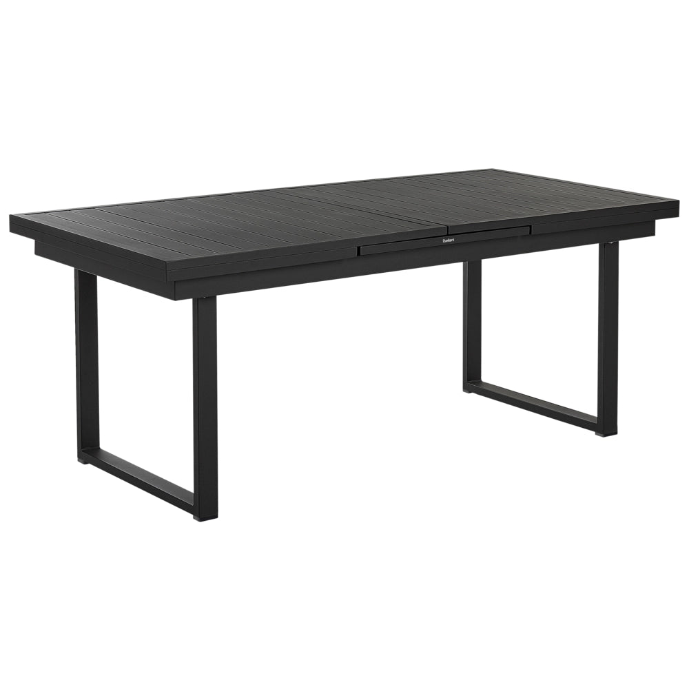 Tavolo da giardino allungabile metallo nero 180/240 x 90 cm da esterno terrazza