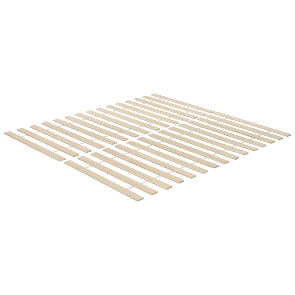 Letto in pino MDF con rete e contenitore 4 cassetti testata minimalista 160 x 200 cm marrone chiaro