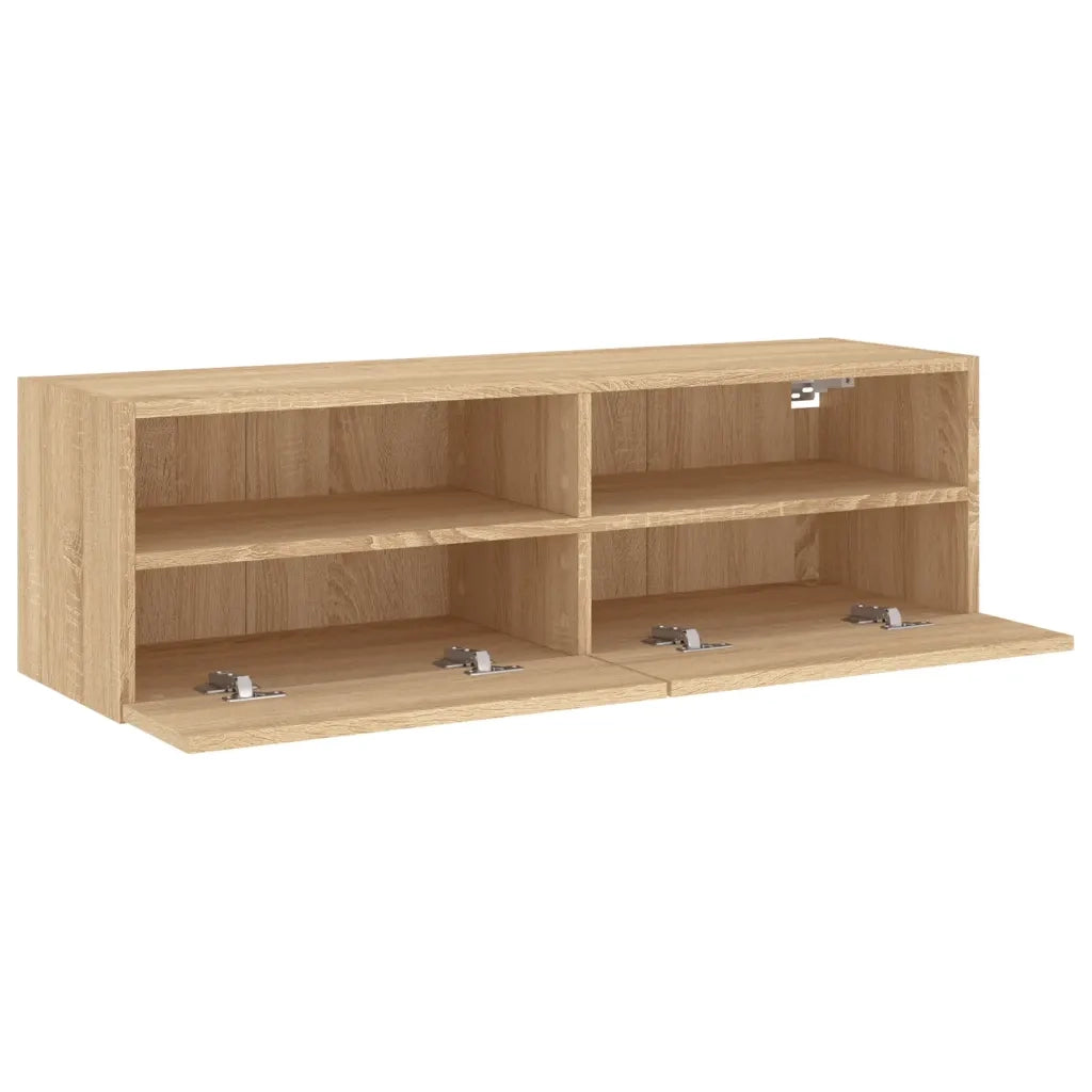 Mobile TV Parete-Credenza per TV sospesa-Console TV  Rovere Sonoma 100x30x30cm in Legno Multistrato