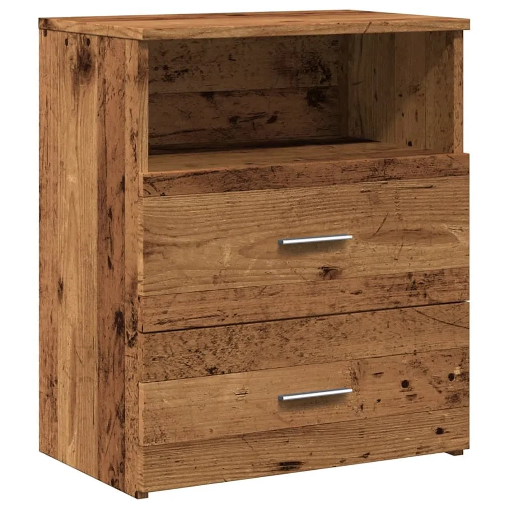Comodino | Armadio da Notte | Mobiletto da notte Legno Antico 50x32x60 cm in Legno Multistrato