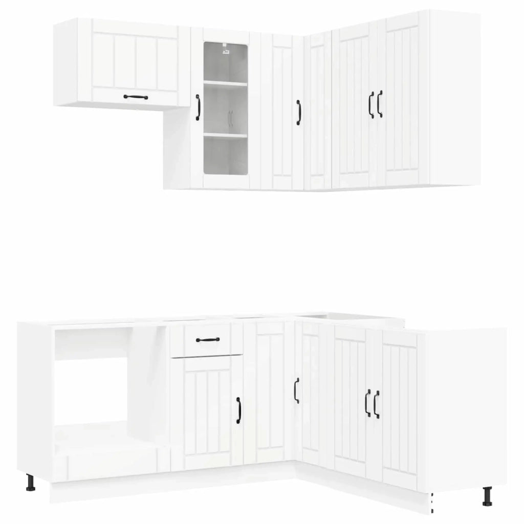 Unità Cucina LUCCA 8 pcs Bianco Legno ingegnerizzato 3438391