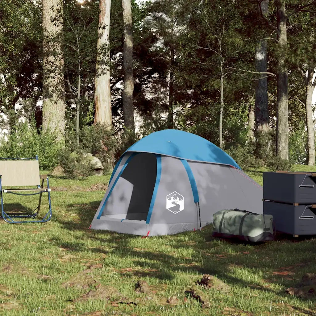 Tenda da Campeggio a Cupola per 1 Persona-Tenda per Escursionismo Blu Impermeabile 589080