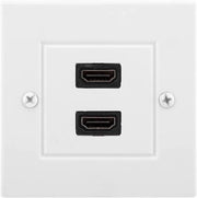Pannello di Piegamento Bianco Dual Port HDMI Piastra di Piegamento - Copertura Visiva Decorativa per Hotel Ufficio Casa Edificio