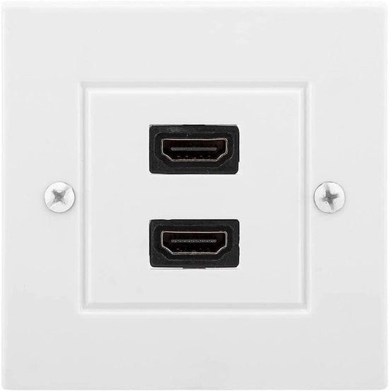 Pannello di Piegamento Bianco Dual Port HDMI Piastra di Piegamento - Copertura Visiva Decorativa per Hotel Ufficio Casa Edificio