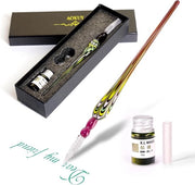 Set di pennarelli per calligrafia con inchiostro per dip, pennarelli di vetro per cartoline di auguri, firme, disegni