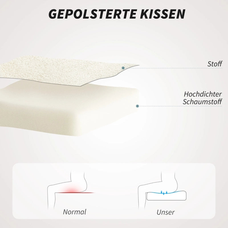 Sedia da ufficio girevole in tessuto effetto velluto con altezza regolabile e schienale curvo in poliestere beige