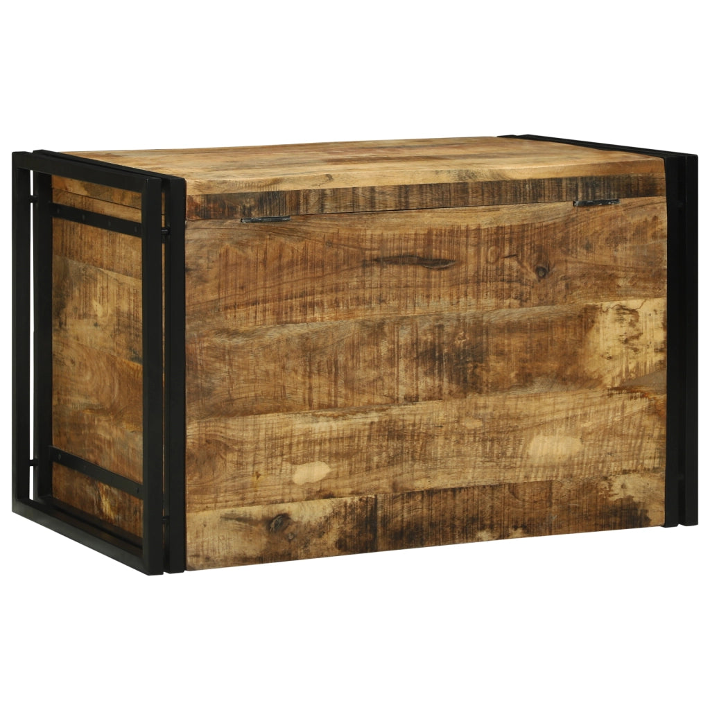 Scatola di Stoccaggio 80x50x50 cm in Legno Massello di Mango