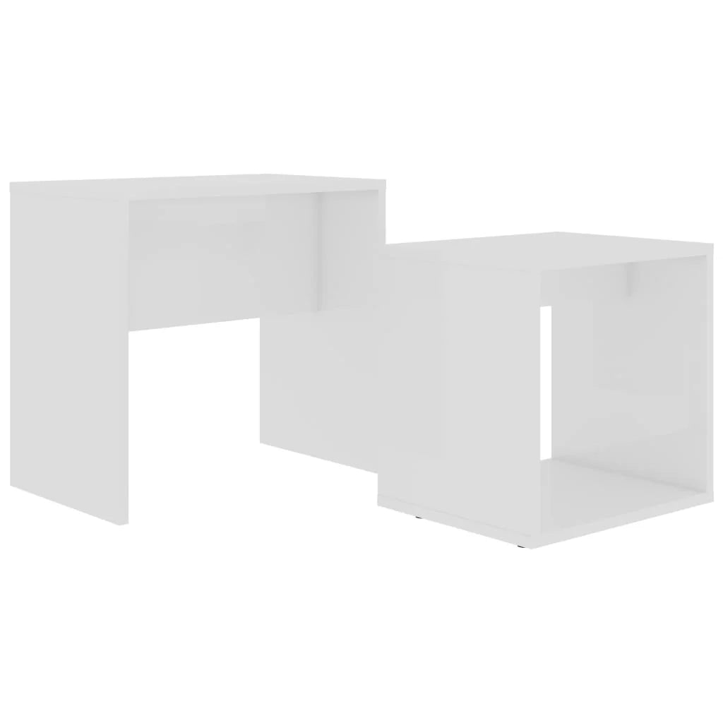 Set di tavolini da caffè 48 x 30 x 45 cm in legno ingegnerizzato bianco 02_0042103