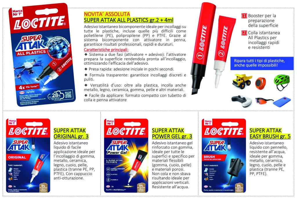 Henkel COLLA SUPER ATTAK ESPOSITORE MISTO 36 PEZZI