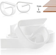 Clips per tavolo in plastica incolore, peso tavolo, supporto tavolo di produzione tedesca (24 pezzi)