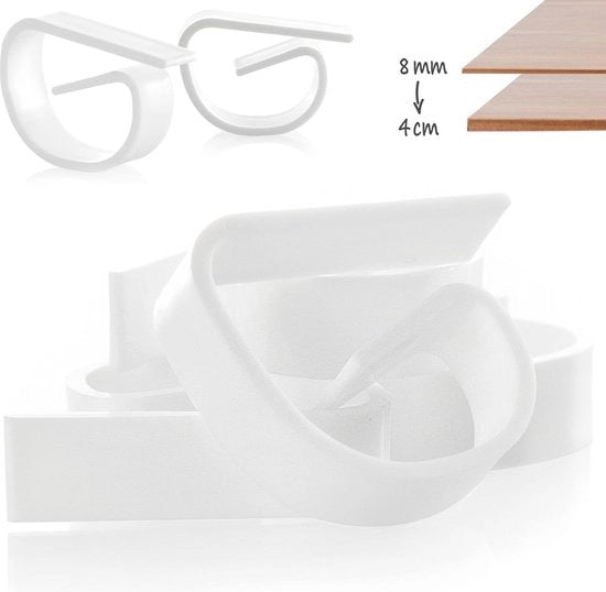 Clips per tavolo in plastica incolore, peso tavolo, supporto tavolo di produzione tedesca (24 pezzi)