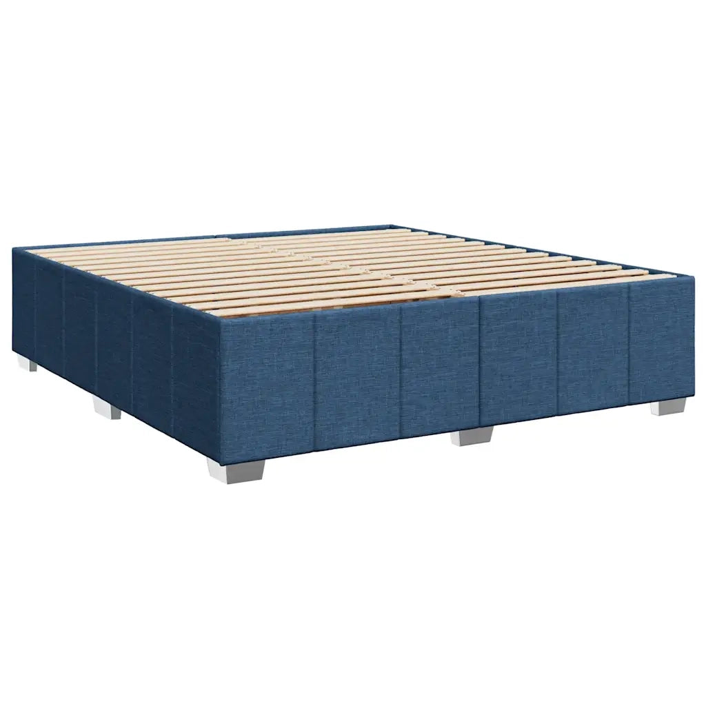 Giroletto a Molle con Materasso Blu 200x200 cm in Tessuto 3289488