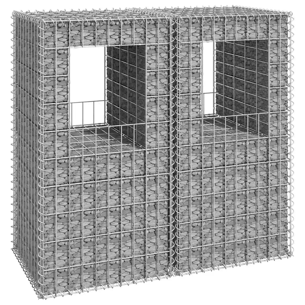 Cesti a Gabbione a Torre 2 pz 50x50x100 cm in Ferro cod mxl 61162