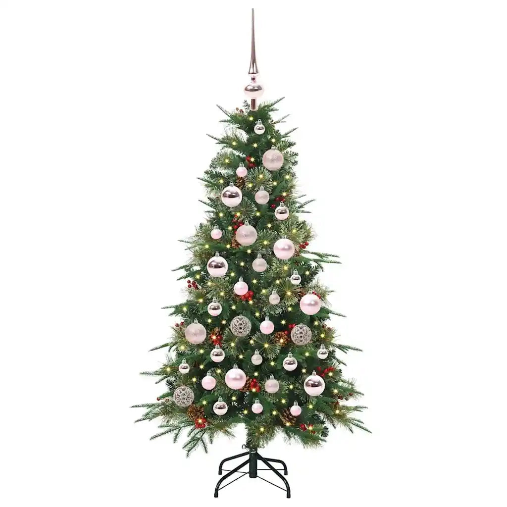 Albero di Natale | Decorazioni natalizie Artificiale con Rami Pieghevoli Verde 120 cm